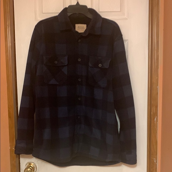 Boston Trader Men's Black and Blue Plaid Jacket - Picture 1 of 7